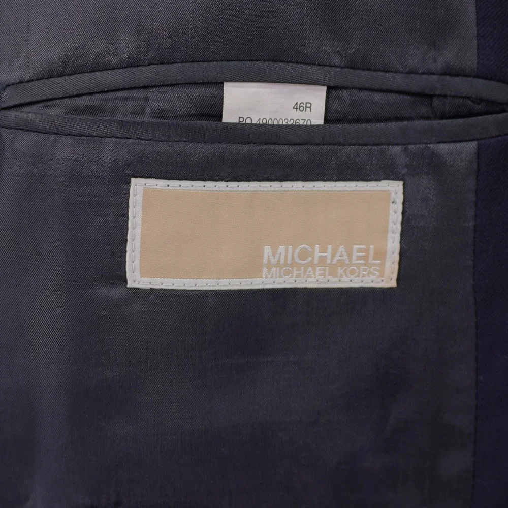 Michael‎ Kors Wool Silver Button Blazer Blue 44R / Slim Fit 46R Is Tagged 46R